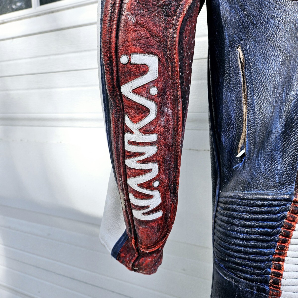 NANKAI BODY RACING SUIT RED WHITE BLUE VINTAGE SIZE XL NANKAI BODY RACING SUIT RED WHITE BLUE VINTAGE SIZE XL