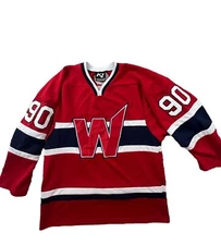 K-1 Sportswear Big W ADULT Hockey Jersey SEWN Size Small White