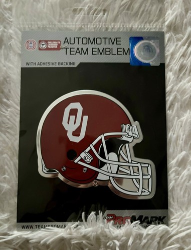 NCAA Oklahoma Sooners Football Helmet Automotive Decal. 3D. Adhesive Backing. - 第 1/3 張圖片