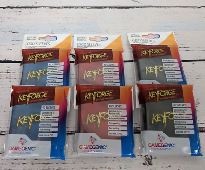 6 Packs GameGenic KeyForge Logo Card Sleeves 2pks each Black Red and Blue (40) | eBay 6 Packs GameGenic KeyForge Logo Card Sleeves 2pks each Black Red and Blue (40) | eBay