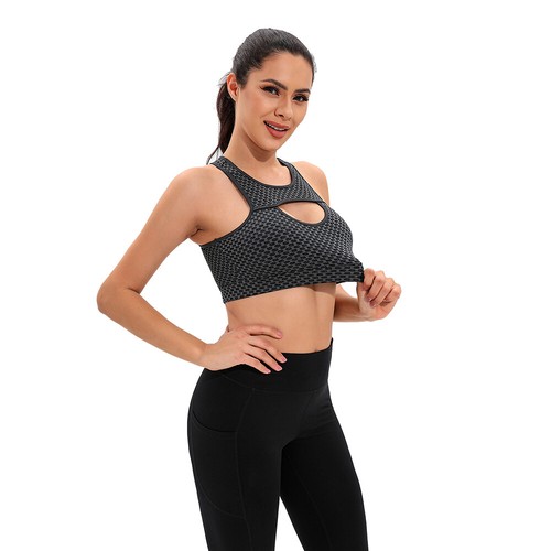 Ladies Sport Bras Seamless Wire-free Light Support Sport Fitness Yoga Bra Vest - Picture 12 of 24