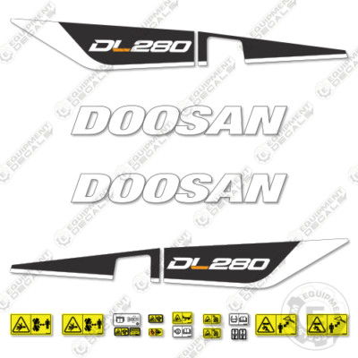 Fits Doosan DL280-5 Decal Kit Wheel Loader - 7 YEAR OUTDOOR 3M VINYL!