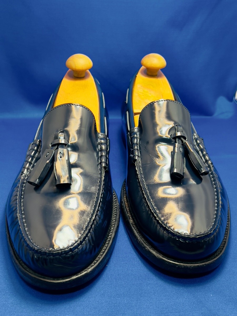 SAINT LAURENT PARIS BLUE PATENT LEATHER LOAFERS Sz 43 | eBay