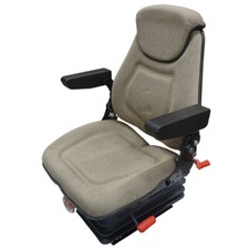 Fam1273 Tractor Seat Assembly Br Fabric W/ Arm & Head Rest Mechanical Suspension