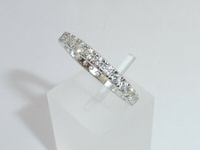 Art Deco Style Ladies 925 Silver Brilliant Cut White Sapphire Full Eternity Ring