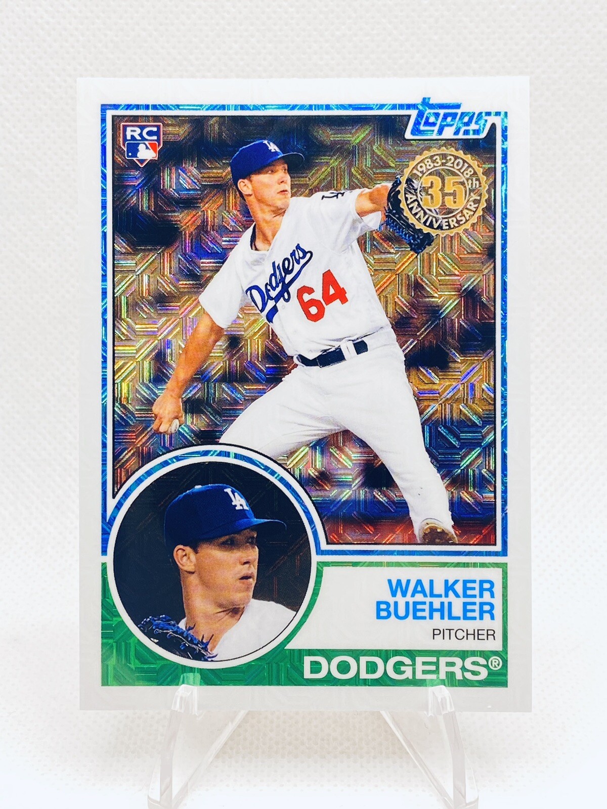 Walker Buehler 2018 Topps Silver Pack Rookie - 1983 Mojo Chrome Refractor RC #33