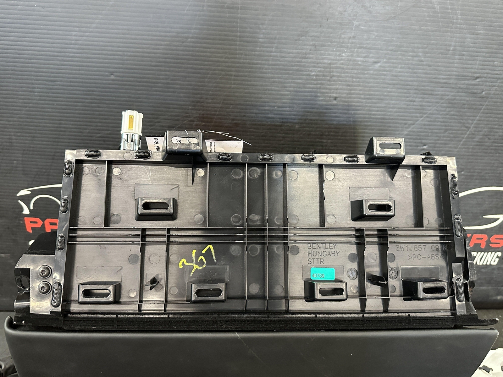 11-18 BENTLEY CONTINENTAL GT DASH GLOVE BOX STORAGE COMPARTMENT BLACK 3W1857735F