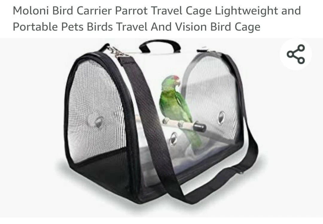 Breathable Bird Carrier Bag Portable Bird Travel Cage