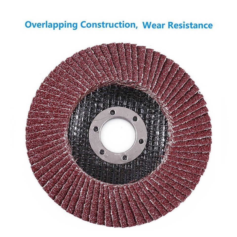 4.5" 4-1/2 Flap Disc 40 60 80 120 Grit Angle Grinder Sanding Grinding ...