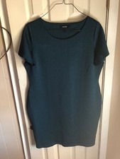New Sz. 18 Women Green teal Fitted Bodycon Dress