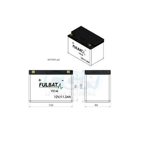Batterie YTZ14S Fulbat gel 12V contre les pannes de démarrage hivernales