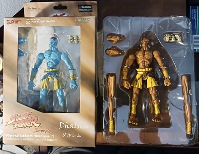 LOT OF PLAYER 1 2 SOTA TOYS STREET FIGHTER FIGURE EXCLUSIVE BLUE