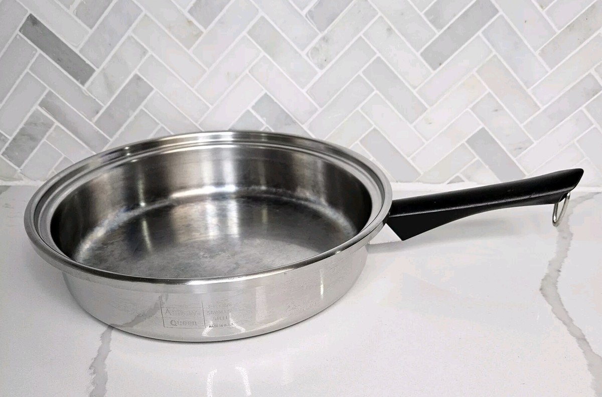 アムウェイQueen 18-8ステンレススチール Amway Queen 18/8 Multi-Ply Stainless Steel Cookware 3 Pans 2