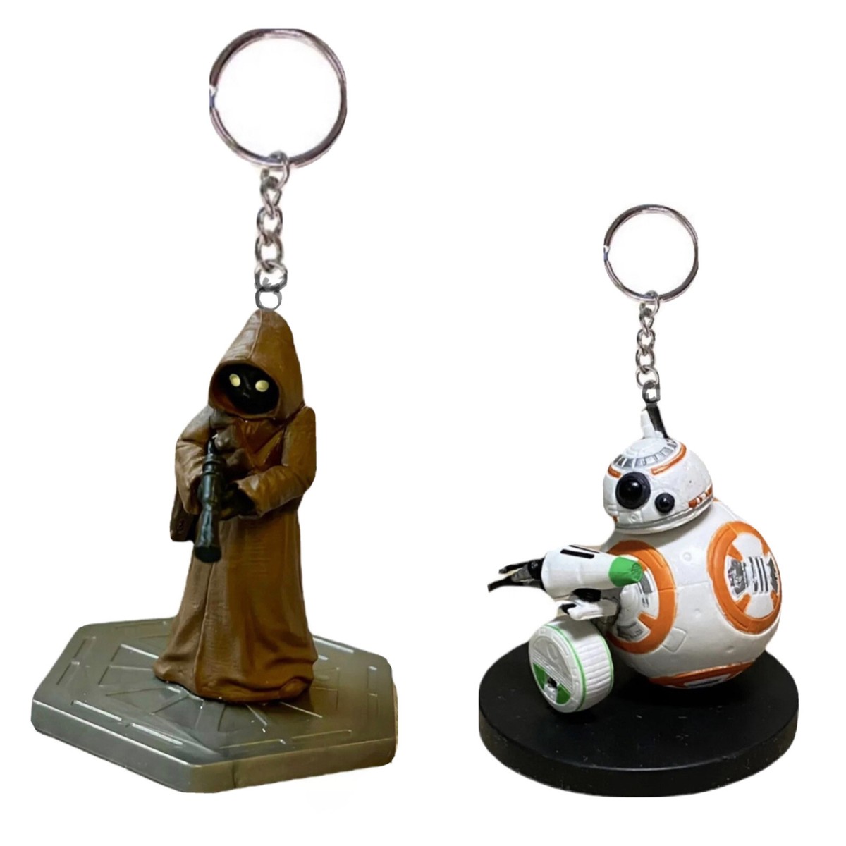 Star Wars Jawa BB8 Key Ring Keychain Ornament Figure Pvc Charm Scientist  Droid - Main Image
