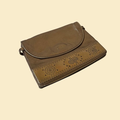 Vintage 80er Maurizio Righini Leder Clutch Piazza di Spagna Roma, gold Handtasche - Bild 3 von 10