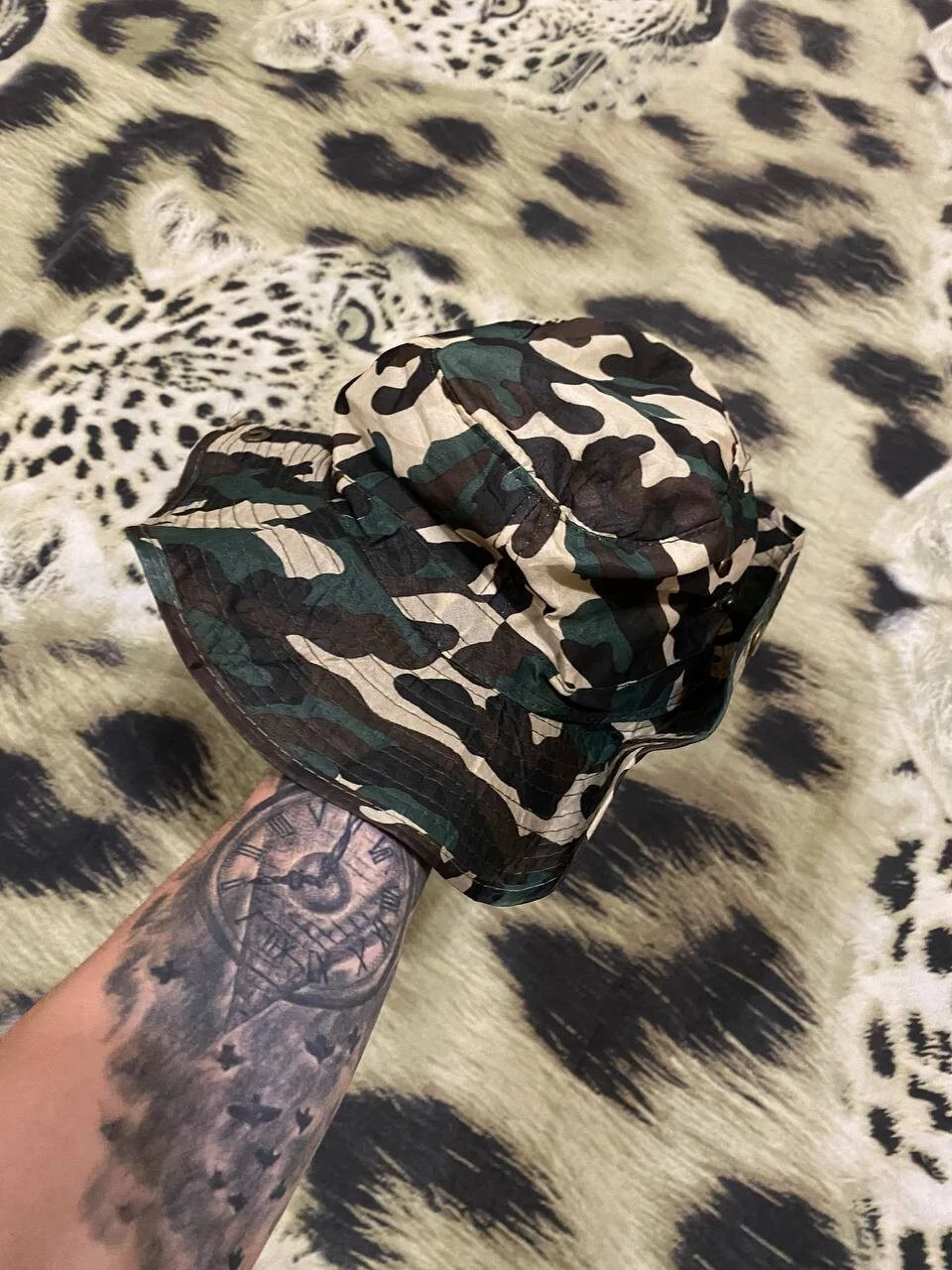 Tactical Bucket Fishing Hats For Men Hunting Boonie Sun Cap Distressed SunFaded