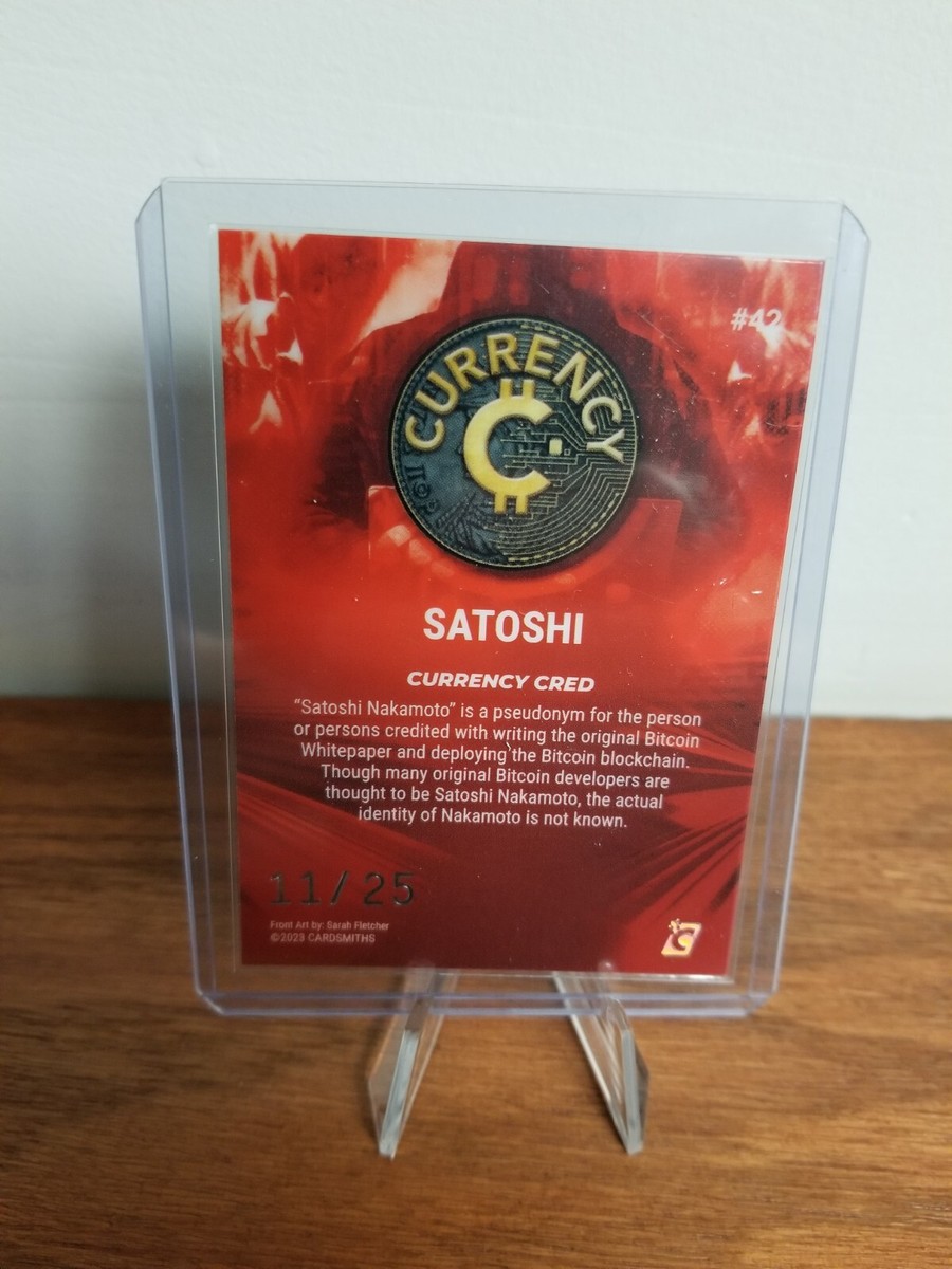 Cardsmiths Currency 2023 SERIES 2 SATOSHI #42 Ruby Gemstone Refractor 11/25  | eBay