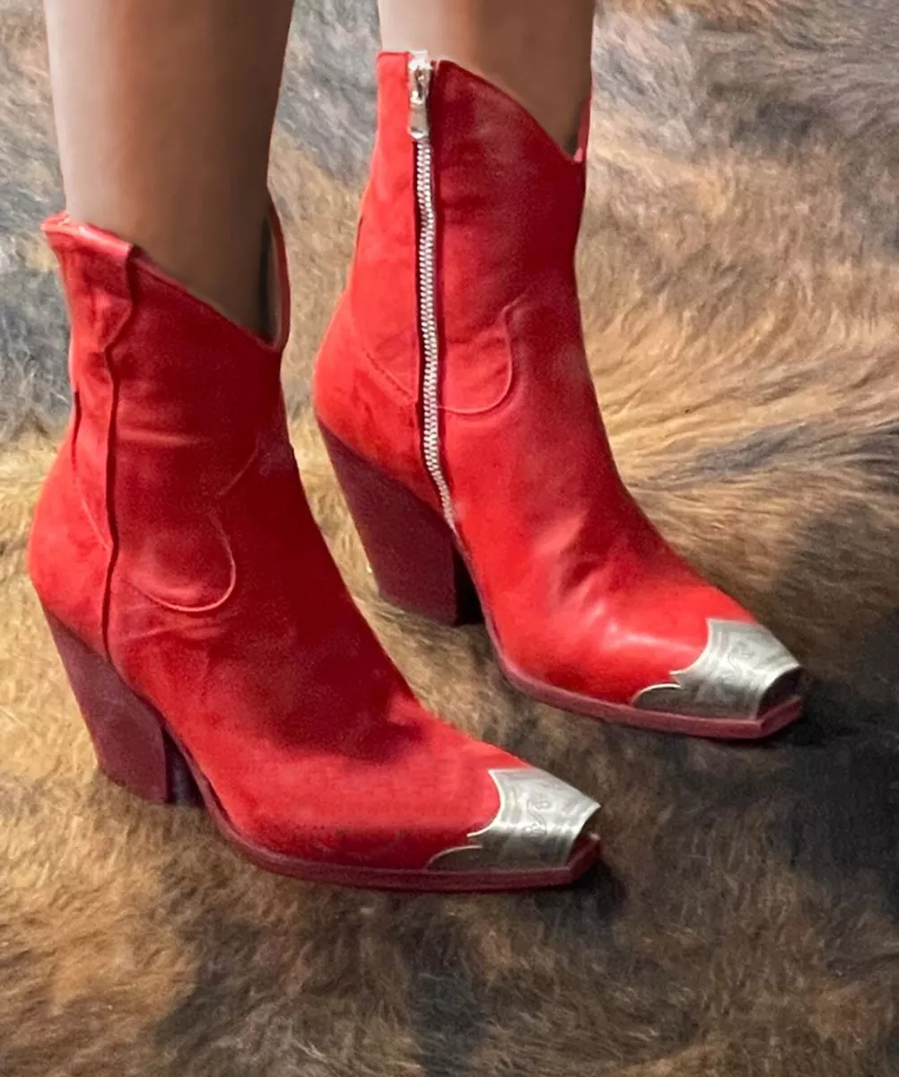 FREE PEOPLE Brayden Western Boot Flame Red