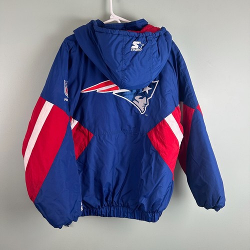 Vintage 90s Starter Pro Line Rare NFL Patriots Jacket Size XL Pullover 1/2 Zip - Picture 13 of 18