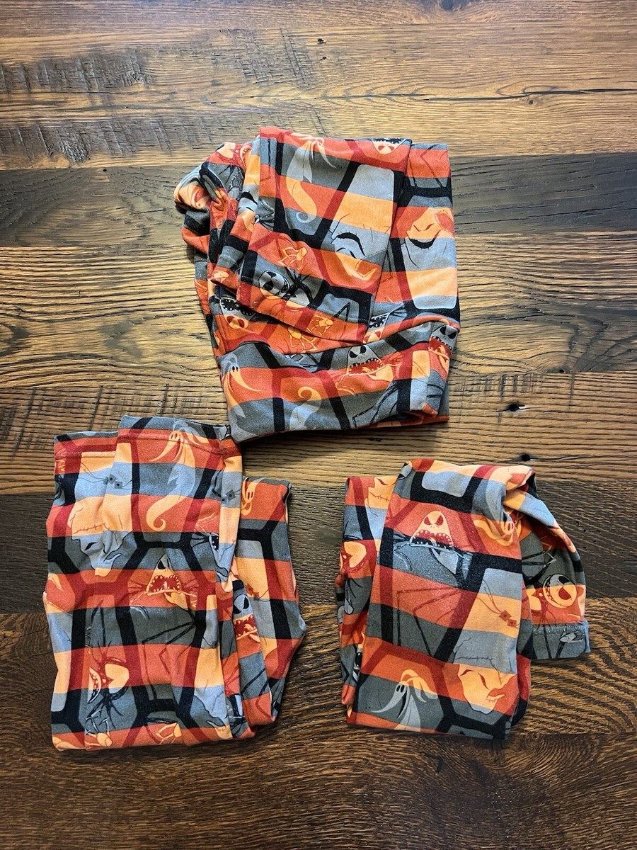 LuLaRoe Nightmare Before Christmas OS L/XL Small Leggings Mommy and Me  Lot - Main Image