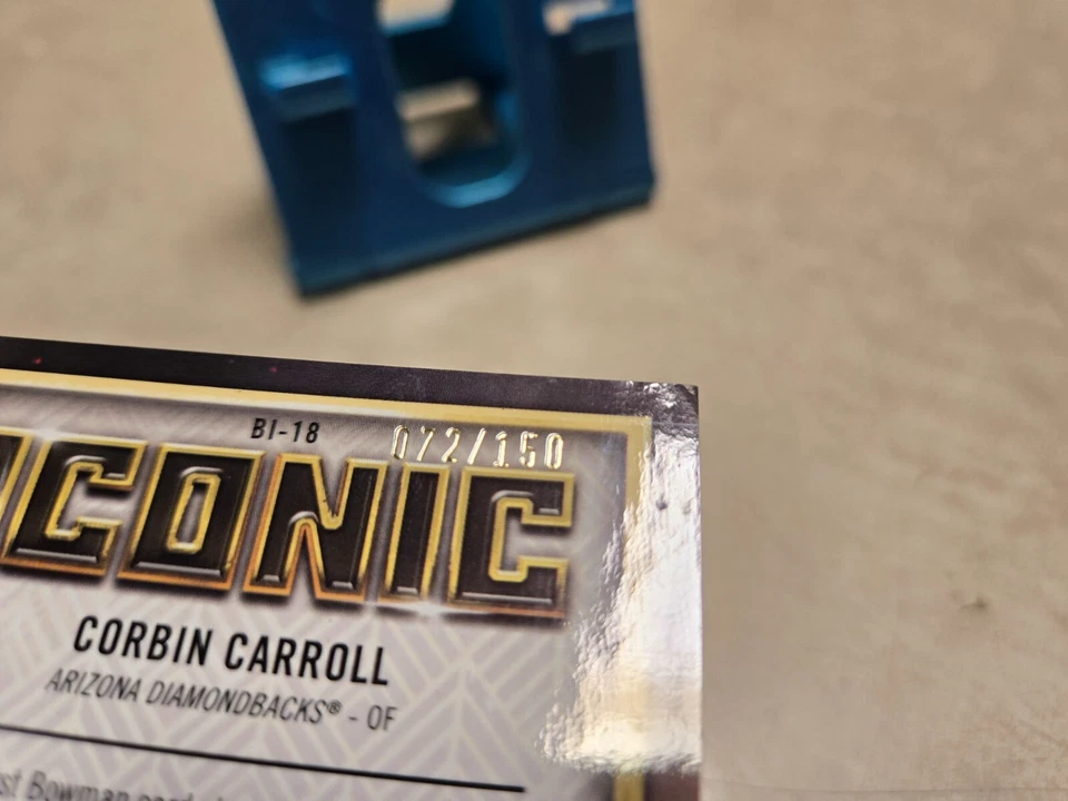 2023 Bowman Chrome Corbin Carroll Iconic Atomic Refractor RC #/150 Has some wear - Image 3 of 3