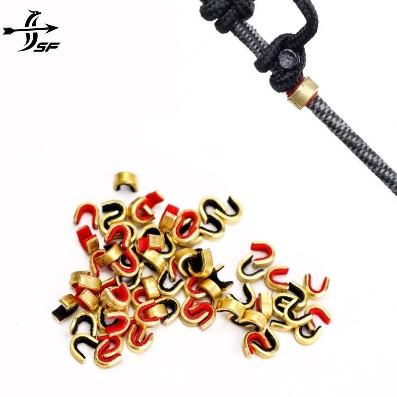 20pcs Archery String Nock Points Brass Buckle Clips Nocking Bowstring Protector - Image 3 of 4