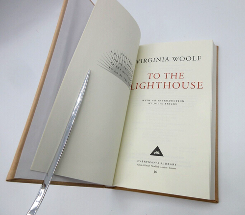 Virginia Woolf: To the Lighthouse Leather Bound Hardcover Natural Vachetta - Foto 5 di 7