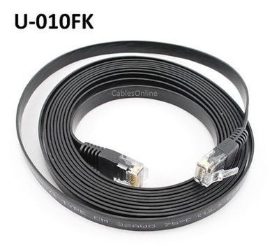 10ft CAT5e Flat Design RJ45 Ethernet UTP Patch Cable - CablesOnline U-010FK