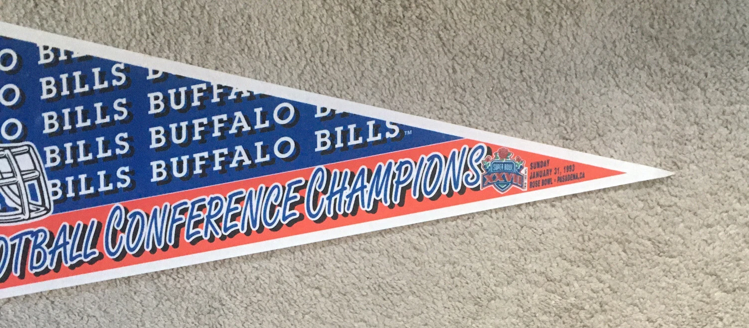 1992 Buffalo Bills AFC Champions Super Bowl Football Felt Pennant