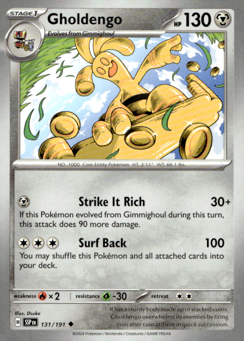 Gholdengo Uncommon SV08: Surging Sparks 131/191 NM