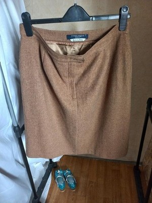 Women Marina Rinaldi Skirt Brown Wool 50