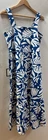 Seasalt Cornwall Womens Blue & White Midi Dress Size 12 Petite (H31)