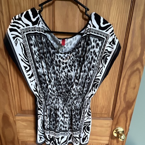 Women’s Zebra/leopard Print Silky Top