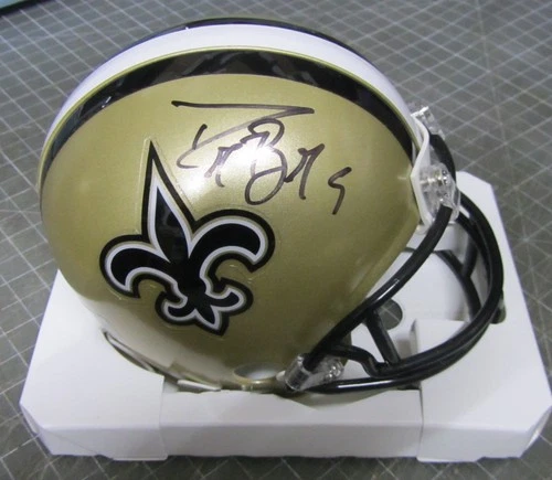 DREW BREES AUTOGRAPHED NEW ORLEANS SAINTS RIDDELL MINI HELMET - NOT CERTIFIED