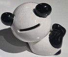 Vintage 1970s PANDA BEAR Piggy Coin Bank Groovy! W/ Stopper — photo 3
