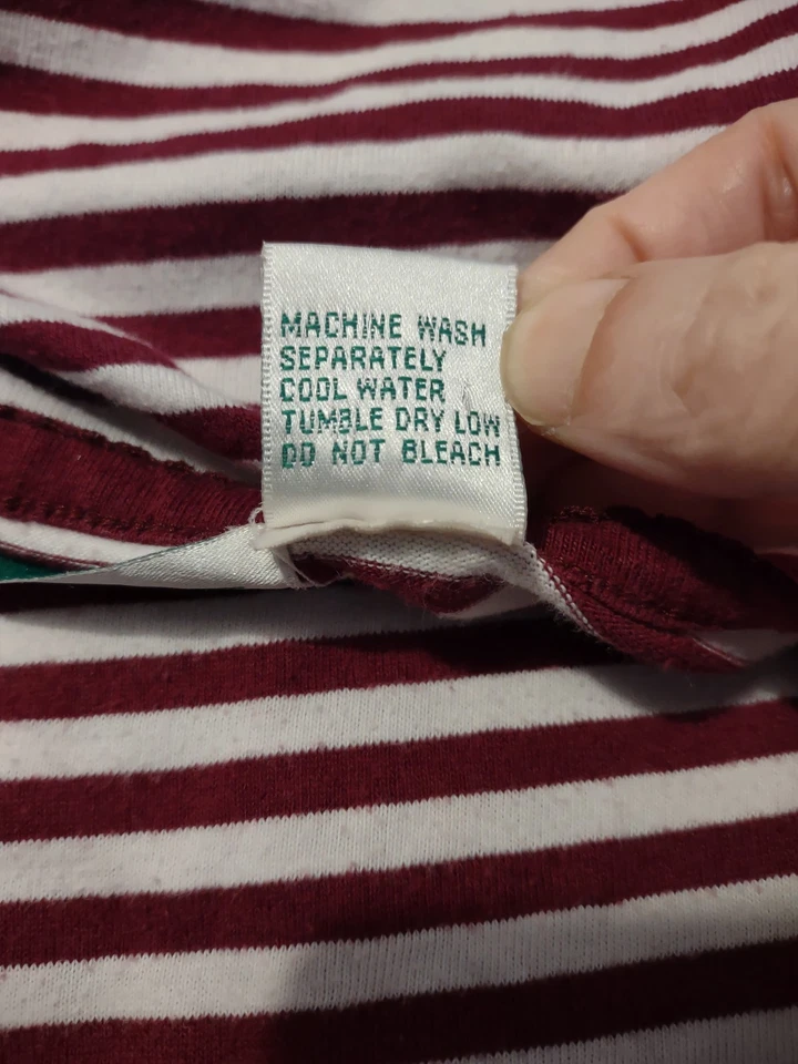 Top corto vintage Shenanigans floral a rayas mediano cabaña bohemio Foto 4 de 4