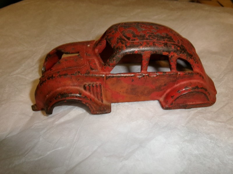Vintage Cast Iron Sedan Car Toy, "AS IS" PARTS ONLY