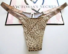 VICTORIA'S SECRET PINK Cotton High Leg Micro Thong Panty VS Leopard S M L XL
