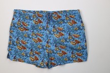Vintage 90s Lands End Mens 2XL Fish Boat All Over Print Lined Shorts Swim Trunks