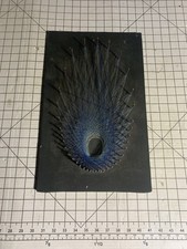 Vintage Star Burst String Wall Art 11x18 Blue Black White