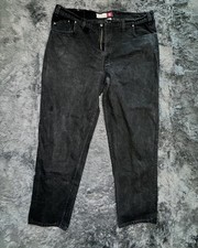 Vintage Y2K Levi's 545 Loose Fit Black Baggy Jeans W46 L 34 100 Cotton MADE USA