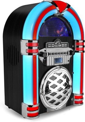 Victor BROADWAY Desktop Bluetooth LED Jukebox Speaker with CD Player and FM Radi