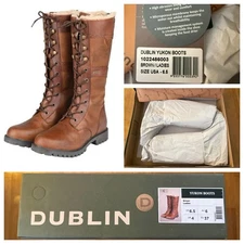 Dublin Yukon Boots Brown Ladies Brand New Size 6.5 Waterproof Equestrian