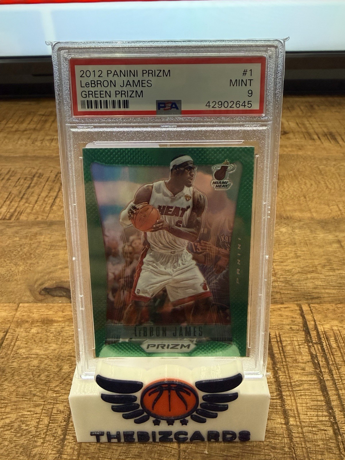 2012 Panini Prizm #1 Lebron James Green Prizm PSA 9! LOW POP RARE!