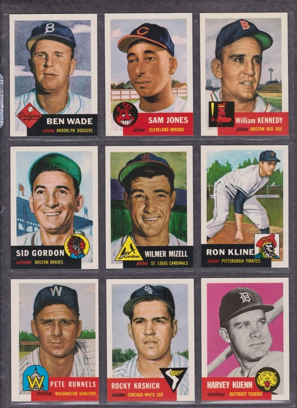 1991 Topps Archives Ultimate 1953 Series Baseball Card Lot of 9 Different NMMT