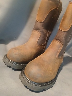 Carhartt CMP1254 Womens Size 7M Brown Waterproof Pull-On Work Boots EH