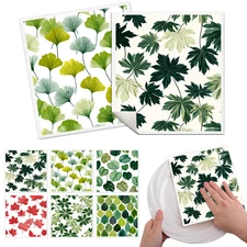 Kitchen Dish Cloths Leaf Pattern Cleaning Dishcloth Washing Reusable Tea Towels