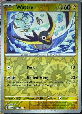 Paldea Evolved - Wattrel 080/193 - Reverse Holo - NM/M