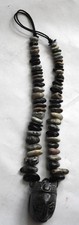BEAUTIFUL MAYAN JADE NECKLACE, FACE OF KING PENDANT, 12"