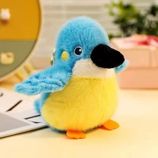 Bird Key Chain Pendant Plush Toy 4" Stuffed Animal Toddler Doll Gift for Kids